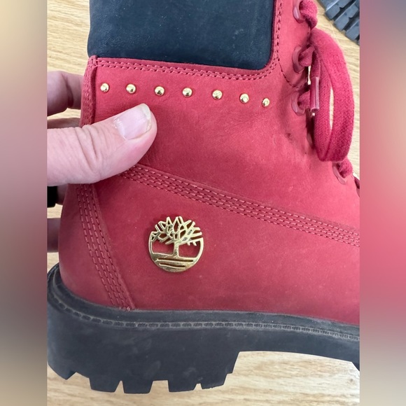 Timberland Red Suede 6" Heritage Boot - Picture 6 of 10